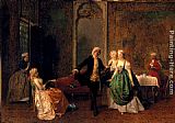 Domenico Induno The Dancing Lesson painting